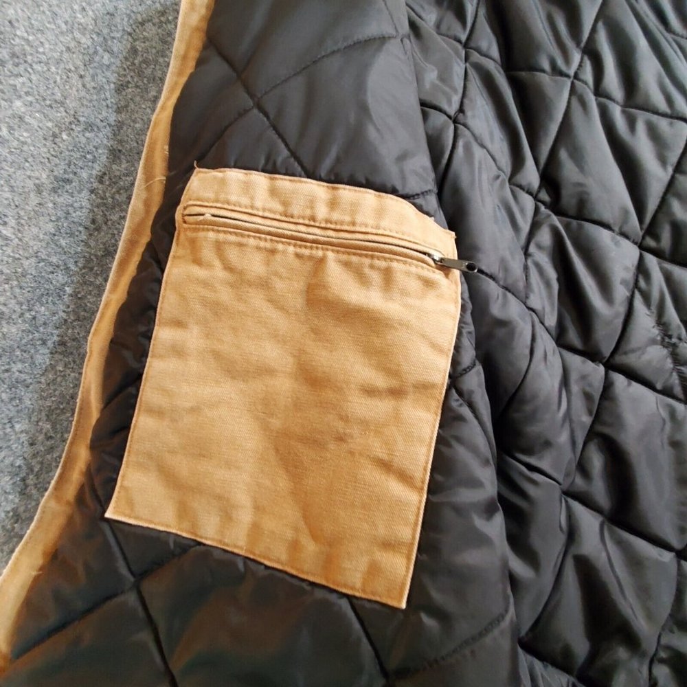 VINTAGE CARHARTT BRN ARCTIC QUILT LINED DUCK CANVAS BROWN JACKET SIZE XL - Picture 12 of 16